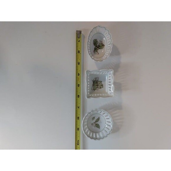 Set of 3 Trinket Dishes: Andrea by Sedek Made in Thailand - Picture 1 of 7